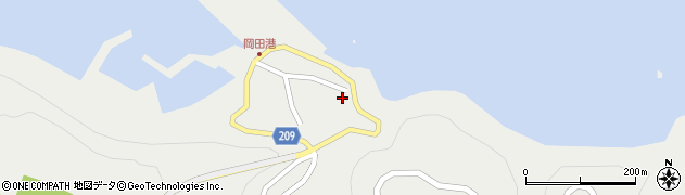 東京都大島町岡田（向町）周辺の地図