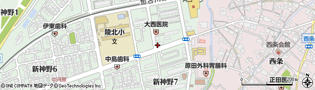 加古川新神野郵便局 ＡＴＭ周辺の地図