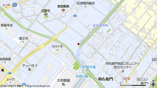 〒421-0212 静岡県焼津市利右衛門の地図