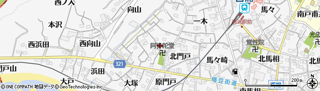 愛知県蒲郡市西浦町神谷門戸42周辺の地図