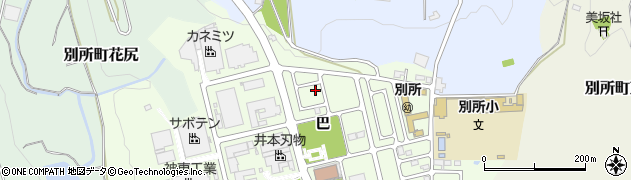 兵庫県三木市別所町巴53周辺の地図