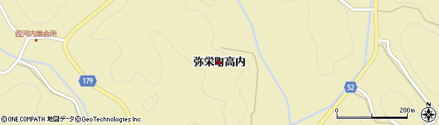 島根県浜田市弥栄町高内周辺の地図