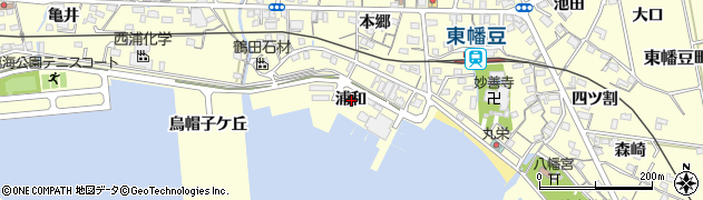 愛知県西尾市東幡豆町浦和周辺の地図