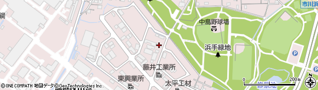 兵庫県姫路市飾磨区中島3423周辺の地図