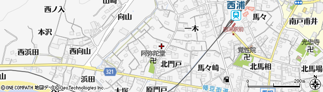 愛知県蒲郡市西浦町神谷門戸46周辺の地図