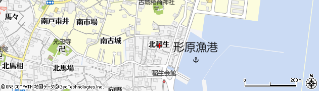 愛知県蒲郡市西浦町北稲生周辺の地図