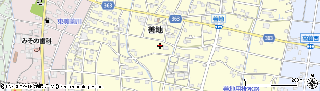 静岡県浜松市浜名区善地周辺の地図