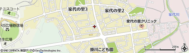 静岡県掛川市家代の里周辺の地図