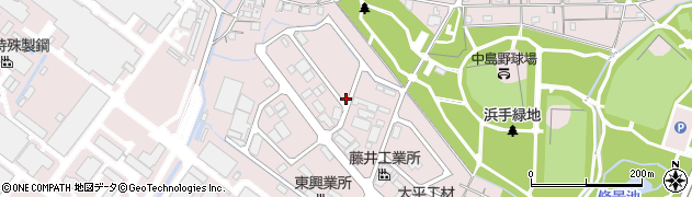 兵庫県姫路市飾磨区中島3457周辺の地図