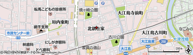 兵庫県姫路市網干区（北新在家）周辺の地図