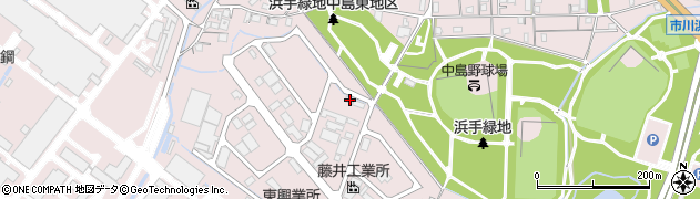 兵庫県姫路市飾磨区中島3421周辺の地図