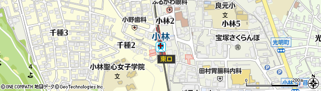 兵庫県宝塚市周辺の地図