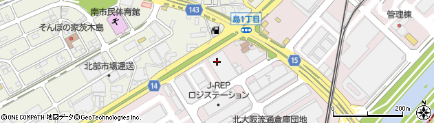 セルフ北大阪物流センター周辺の地図