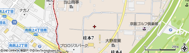 大阪府高槻市柱本周辺の地図