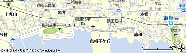 愛知県西尾市東幡豆町烏帽子ケ丘7周辺の地図