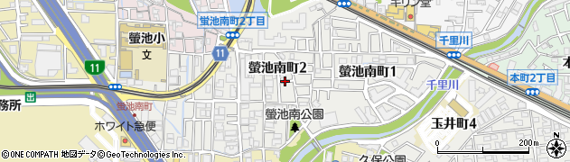 大阪府豊中市螢池南町周辺の地図