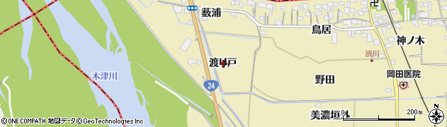 京都府木津川市山城町綺田渡り戸周辺の地図