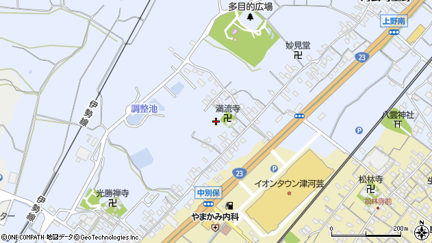 〒510-0304 三重県津市河芸町上野の地図