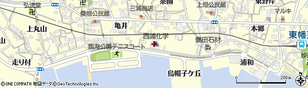 愛知県西尾市東幡豆町烏帽子ケ丘14周辺の地図