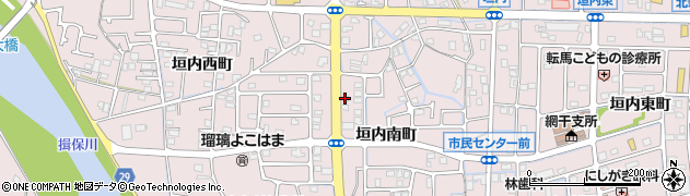 兵庫県姫路市網干区垣内南町2007周辺の地図