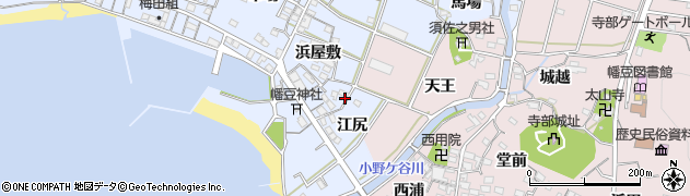 愛知県西尾市西幡豆町浜屋敷29周辺の地図