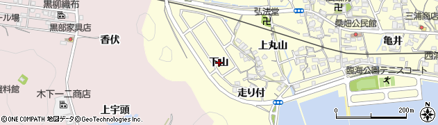 愛知県西尾市東幡豆町（下山）周辺の地図