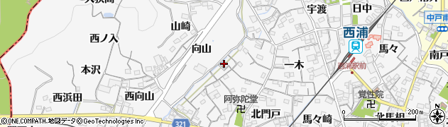 愛知県蒲郡市西浦町神谷門戸37周辺の地図