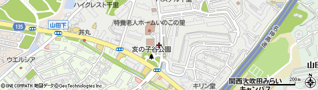 吹田山田西郵便局 ＡＴＭ周辺の地図