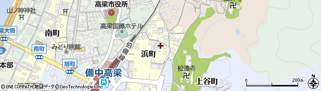 岡山県高梁市浜町周辺の地図
