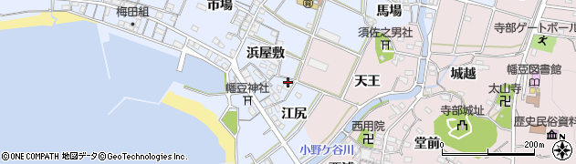 愛知県西尾市西幡豆町浜屋敷28周辺の地図