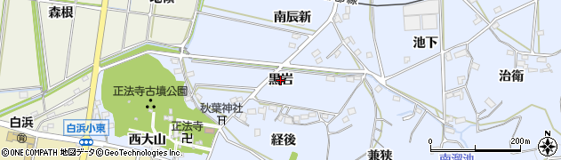 愛知県西尾市吉良町乙川（黒岩）周辺の地図