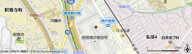 大阪府交野市梅が枝周辺の地図