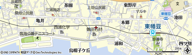 愛知県西尾市東幡豆町崎ノ畑周辺の地図