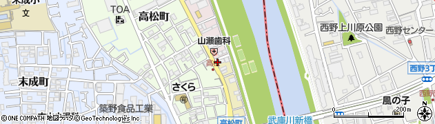 宝塚警察署武庫川交番周辺の地図