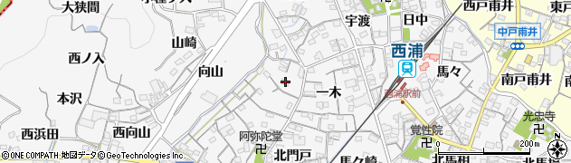 愛知県蒲郡市西浦町神谷門戸62周辺の地図