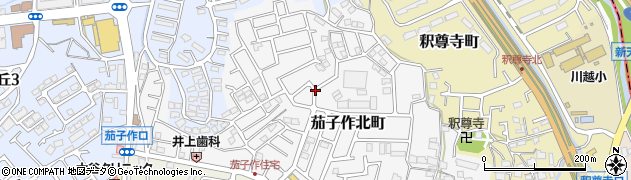 大阪府枚方市茄子作北町周辺の地図