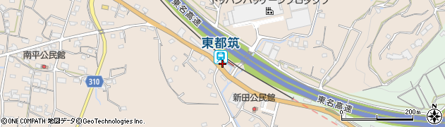 東都筑駅公衆トイレ周辺の地図