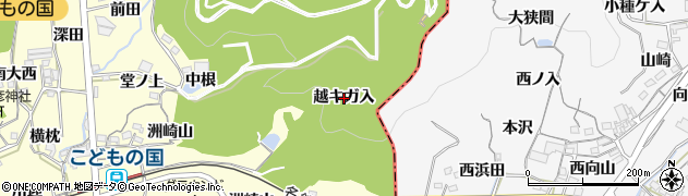 愛知県西尾市東幡豆町（越キガ入）周辺の地図