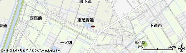 愛知県西尾市一色町酒手島東芝野通23周辺の地図