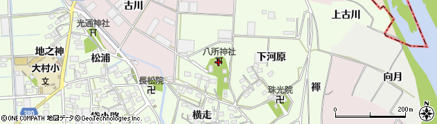 八所神社周辺の地図