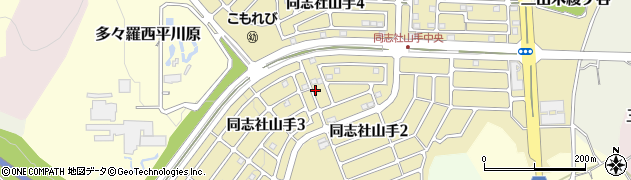 京都府京田辺市多々羅駒ケ谷周辺の地図