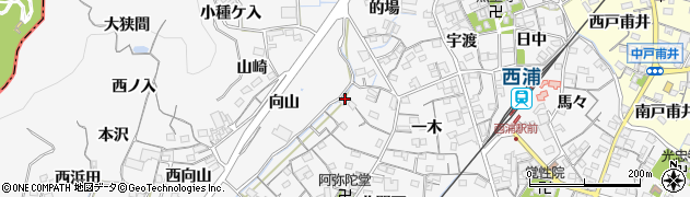 愛知県蒲郡市西浦町神谷門戸54周辺の地図