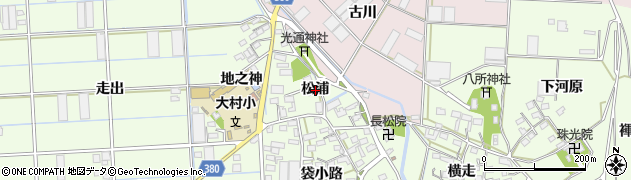 愛知県豊橋市大村町（松浦）周辺の地図