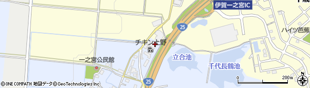 三重県伊賀市一之宮167周辺の地図