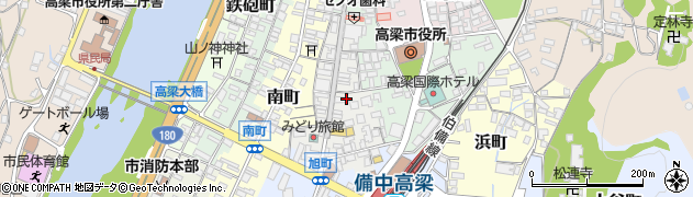 岡山県高梁市栄町周辺の地図