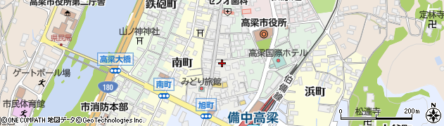 岡山県高梁市栄町周辺の地図