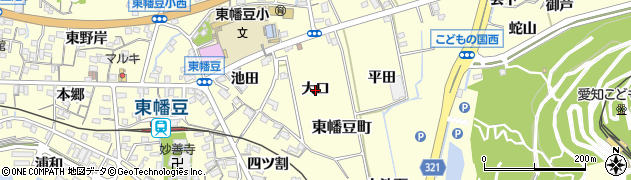 愛知県西尾市東幡豆町（大口）周辺の地図