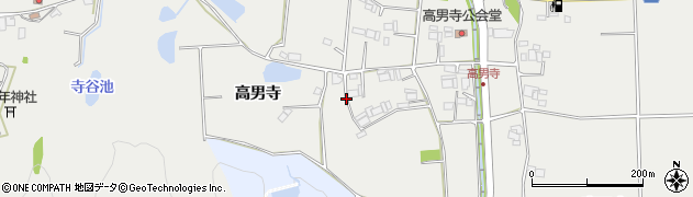 兵庫県三木市志染町高男寺周辺の地図