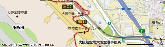 関西エアポートオペレーションサービス株式会社　伊丹事業所周辺の地図