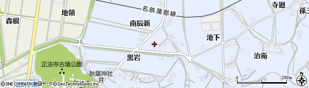 愛知県西尾市吉良町乙川（辰新）周辺の地図